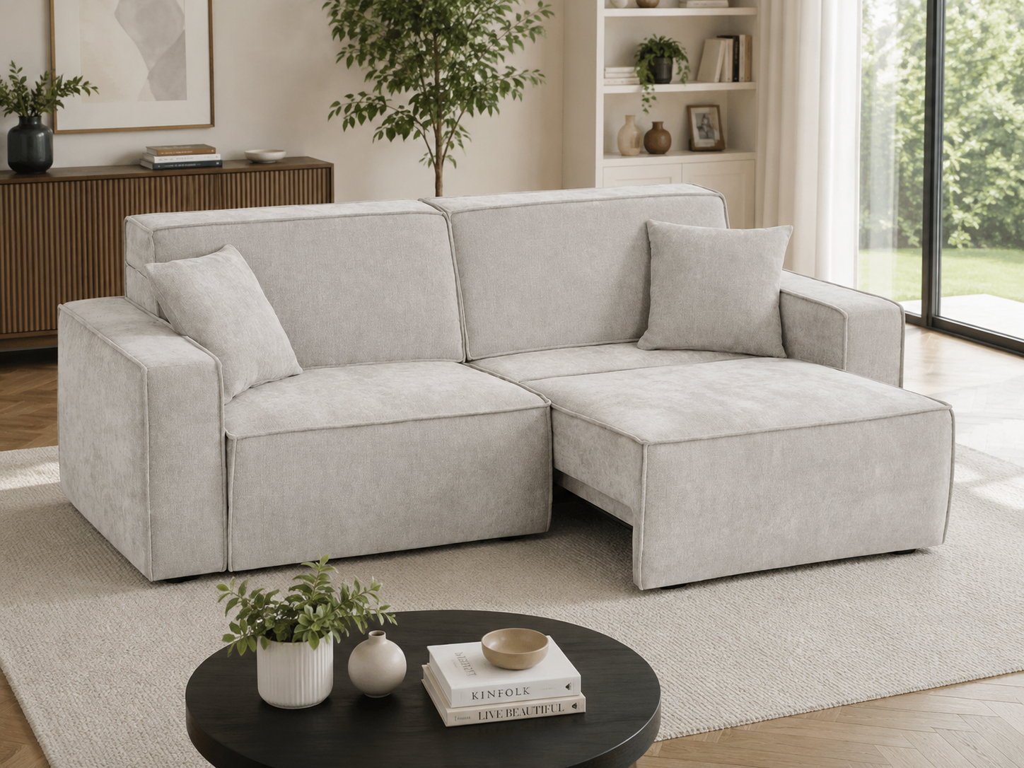 Houston Electric Sofabed Beige 3 Seater