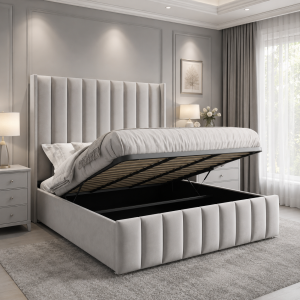Larch Storage Bed – Ottoman Gas Lift Bed Frame | Handmade UK