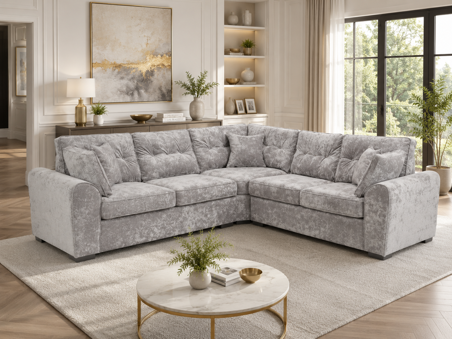 Maxwell Sofa Grey Large Corner