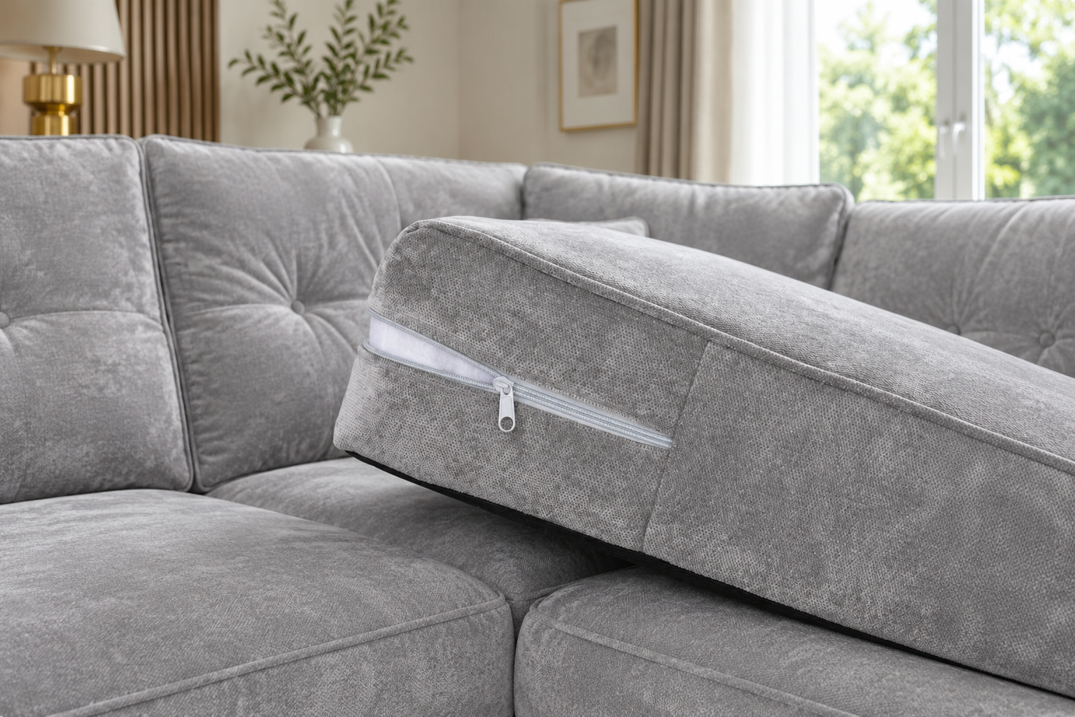 Maxwell Sofa Grey Large Corner