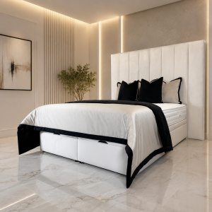 Merry Ottoman Bed | Bold Panelled Storage Bed