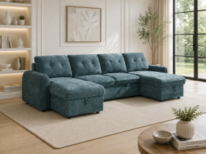 Moscow Sofabed Blue U Shape Corner