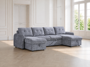 Moscow Sofabed Grey U Shape Corner