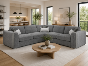 Naples Sofa Grey Large Corner
