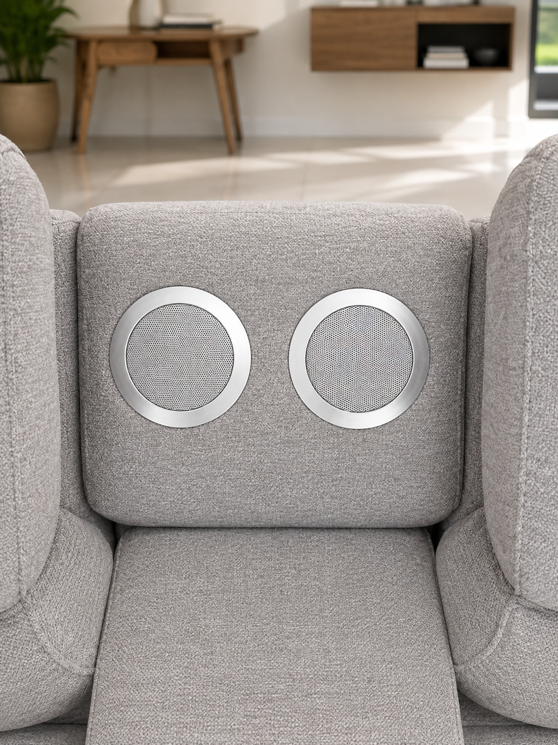 Ohio Electric Recliner Sofa Grey Large Corner