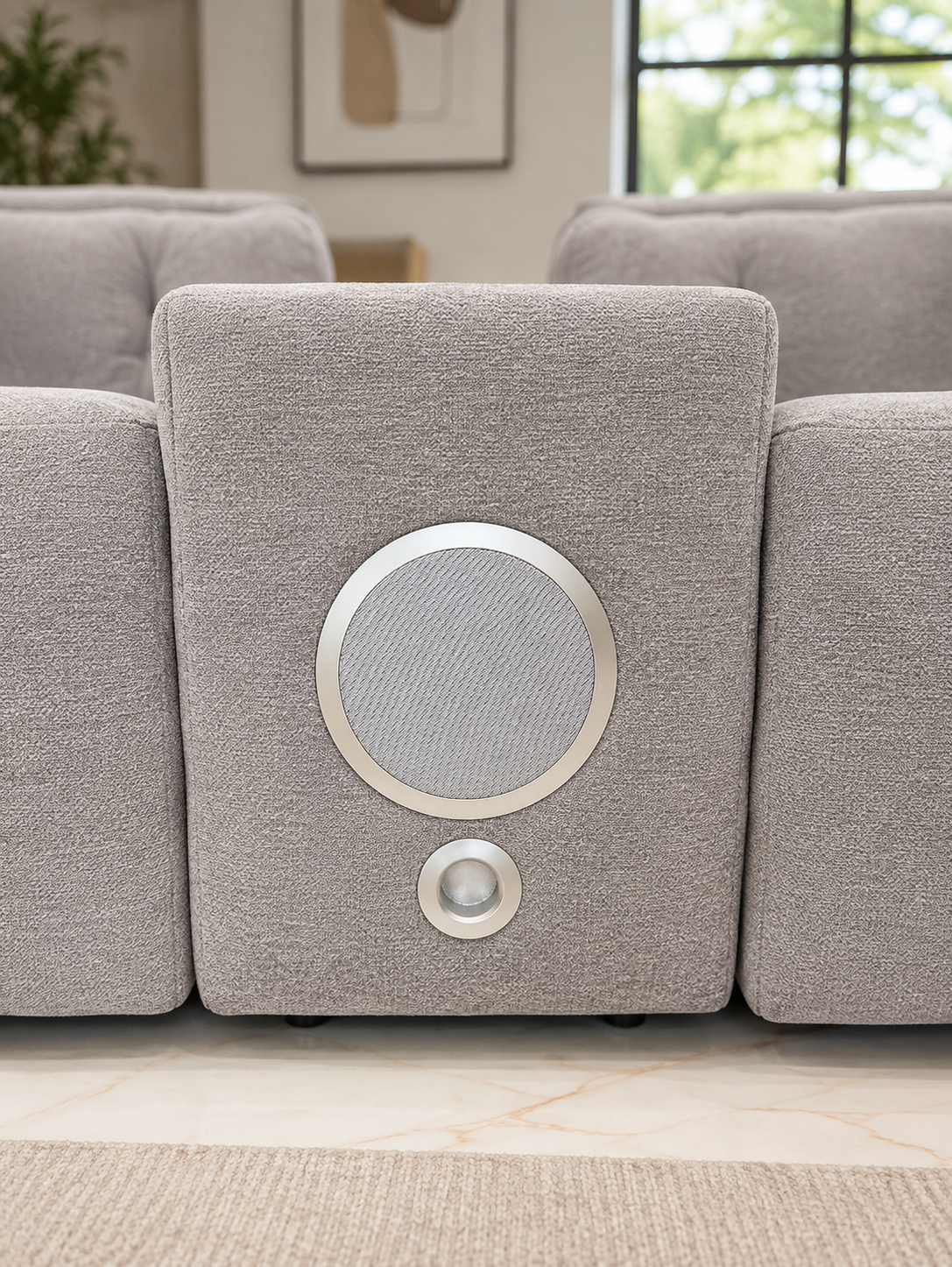 Ohio Electric Recliner Sofa Grey Large Corner