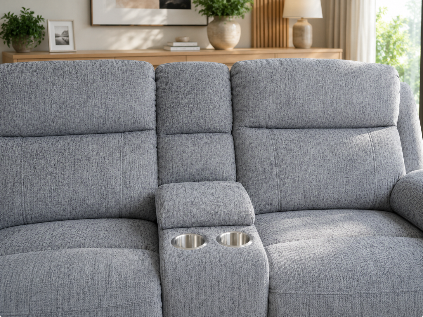 Owen Electric Recliner Sofa Grey Large Corner