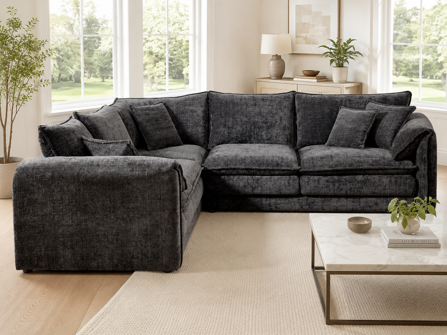 Solaya Sofa Black Large Corner