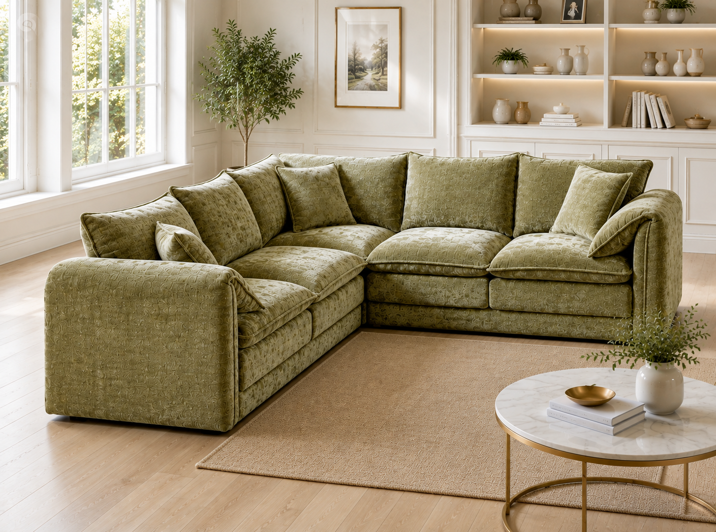 Solaya Sofa Green Large Corner