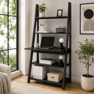 Tiva Black Ladder Desk