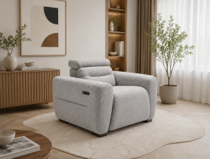 Tokyo Electric Recliner Grey Armchair 1