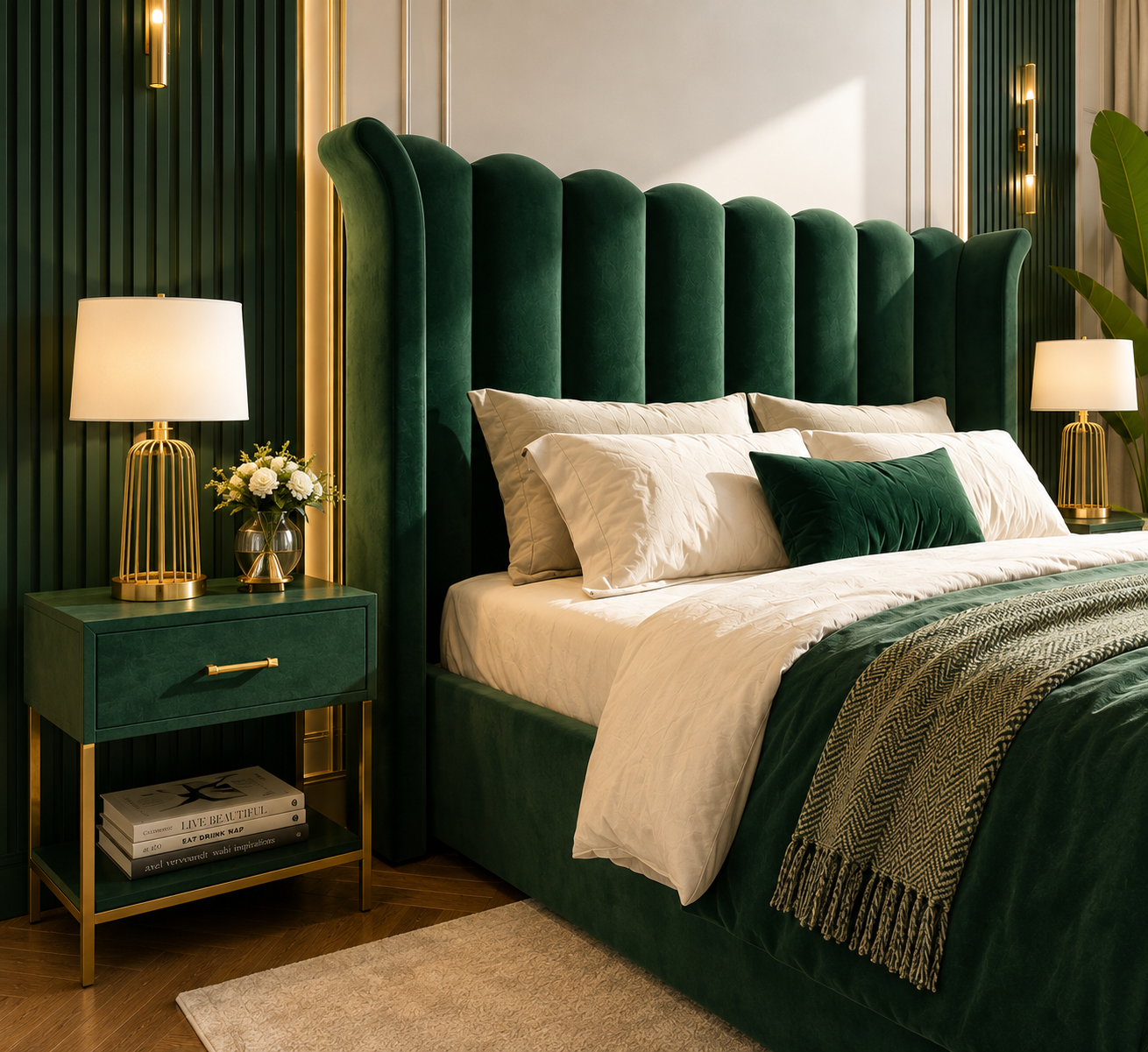 Tulip Art Deco Bed