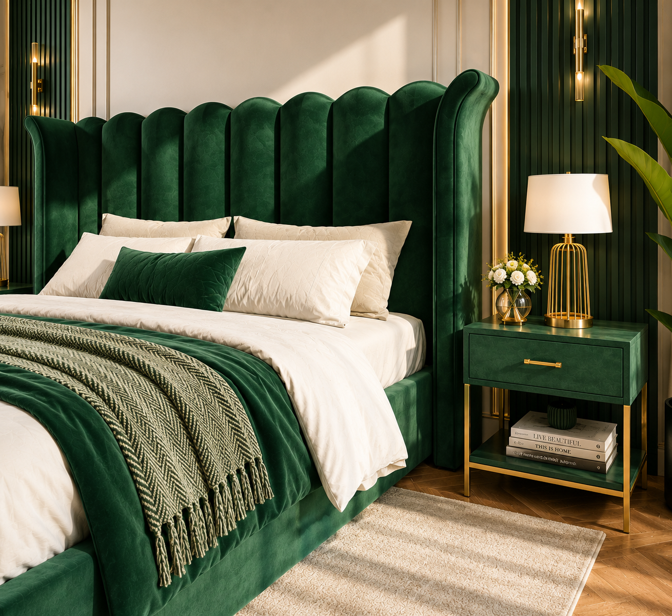 Tulip Art Deco Bed