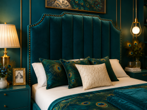 Urbano Art Deco Peacock Bed