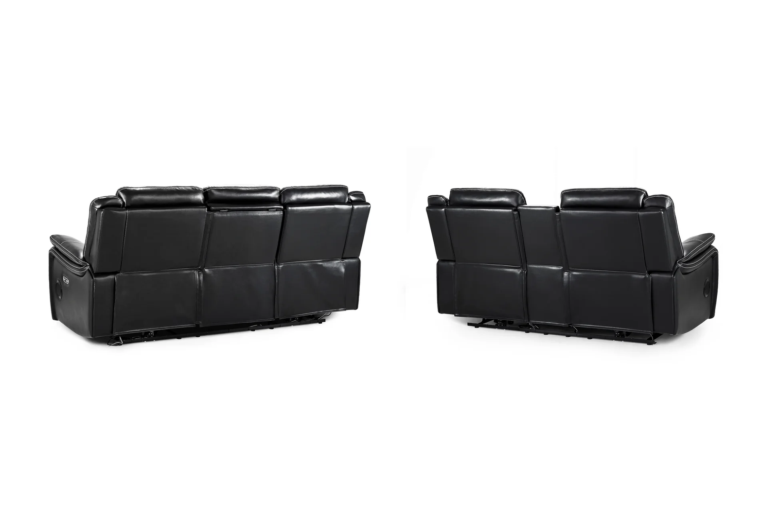 Galaxy Tech Electric Recliner Sofa Black 3+2 Set
