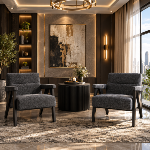 Abel Coal and Black Chair