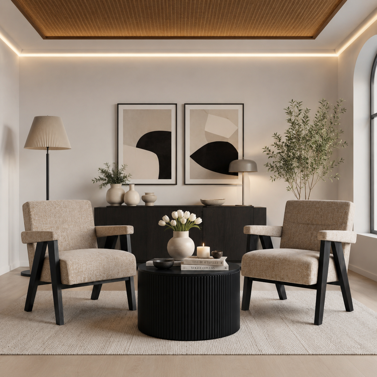 Abel Tuscan and Black Chair