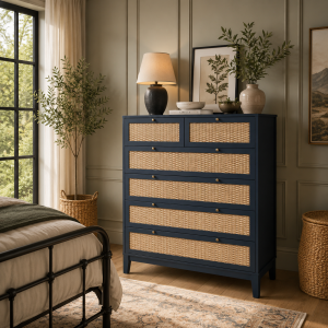 Bordeaux Berlin Blue Chest of Drawers