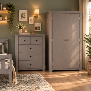 Havana Grey 2 Door Wardrobe