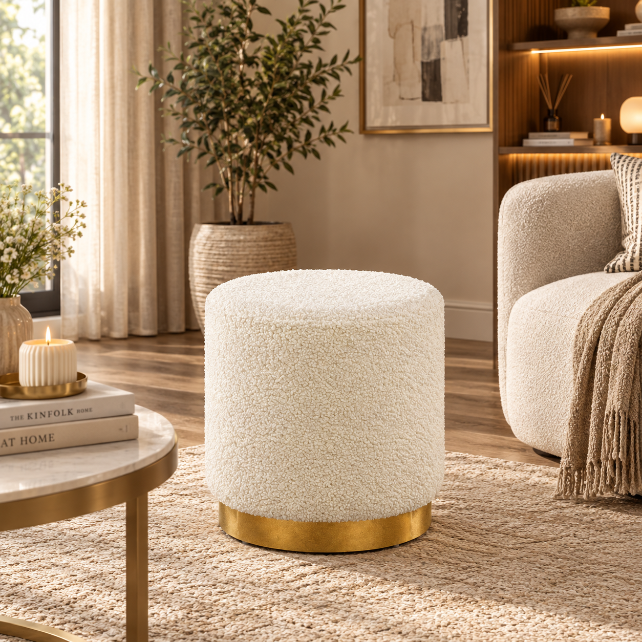 Lara Ted Small Pouffe