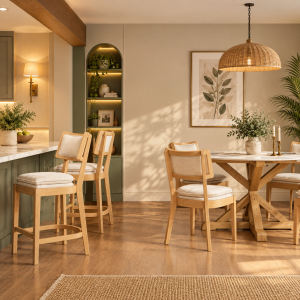 Maggie Frost and Umber Counter Stool