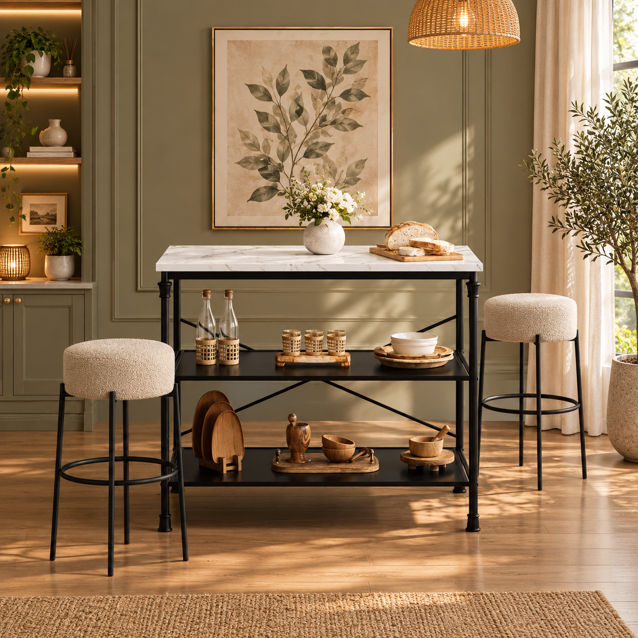 Anais Buff Counter Stool