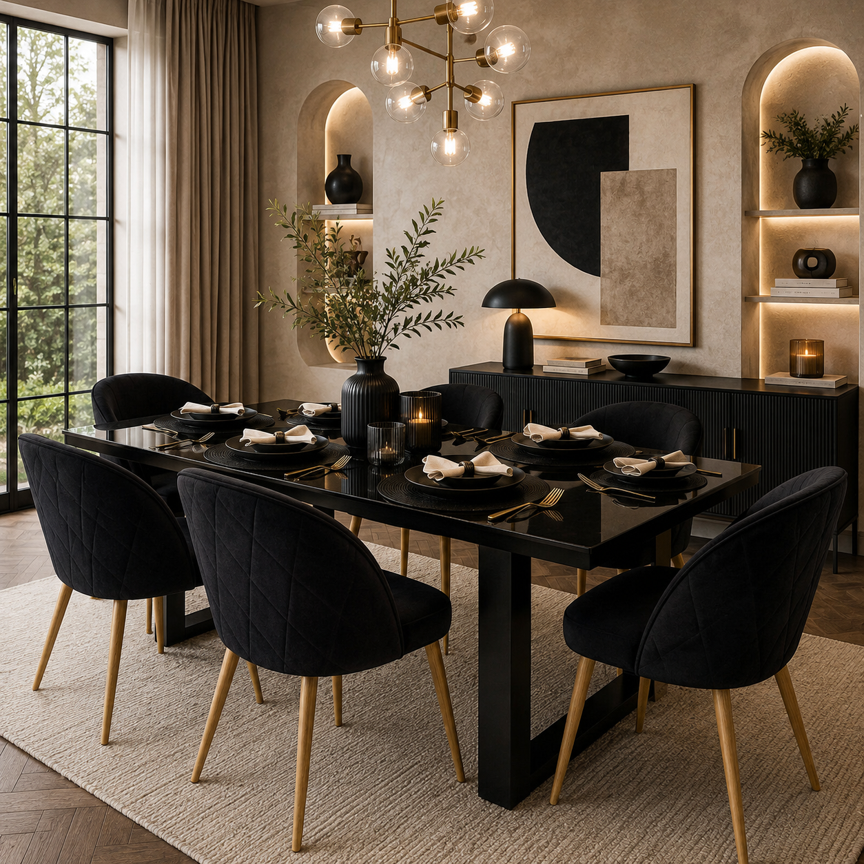 Venice Black Dining Chairs - Image 4