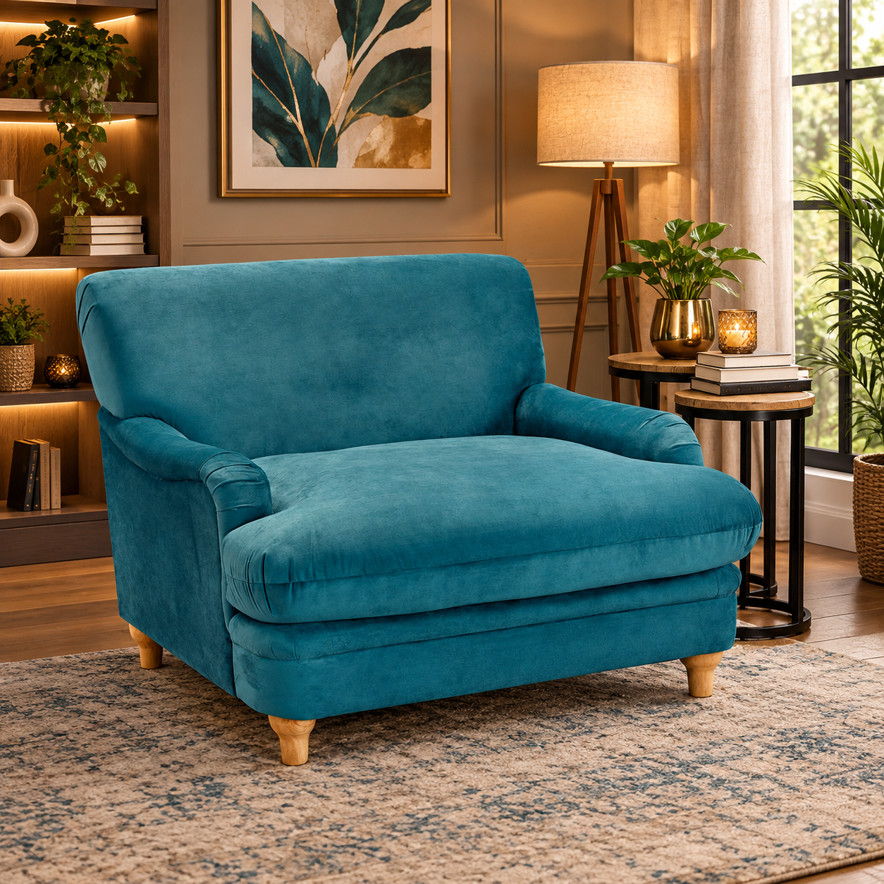 Plumpton Peacock Blue Chair