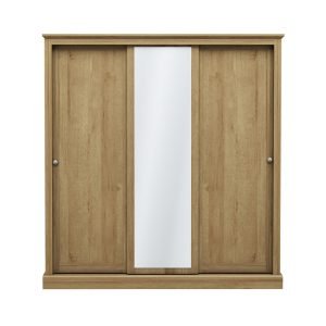 Devon Oak Triple Sliding Wardrobe