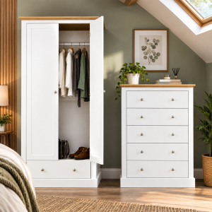 Devon White Double Wardrobe