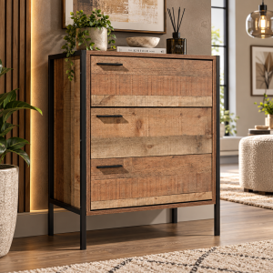 Hoxton Distressed Oak Effect Chest of Drawers