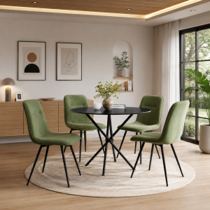 Maxi Moss and Black Dining Chair 6