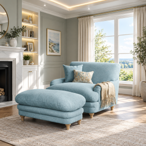 Plumpton Duck Egg Blue Footstool