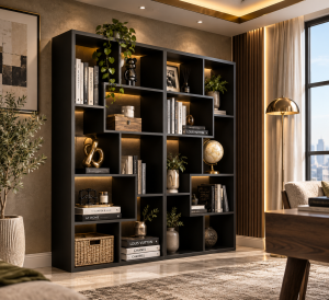 Quebec Black Shelving Unit