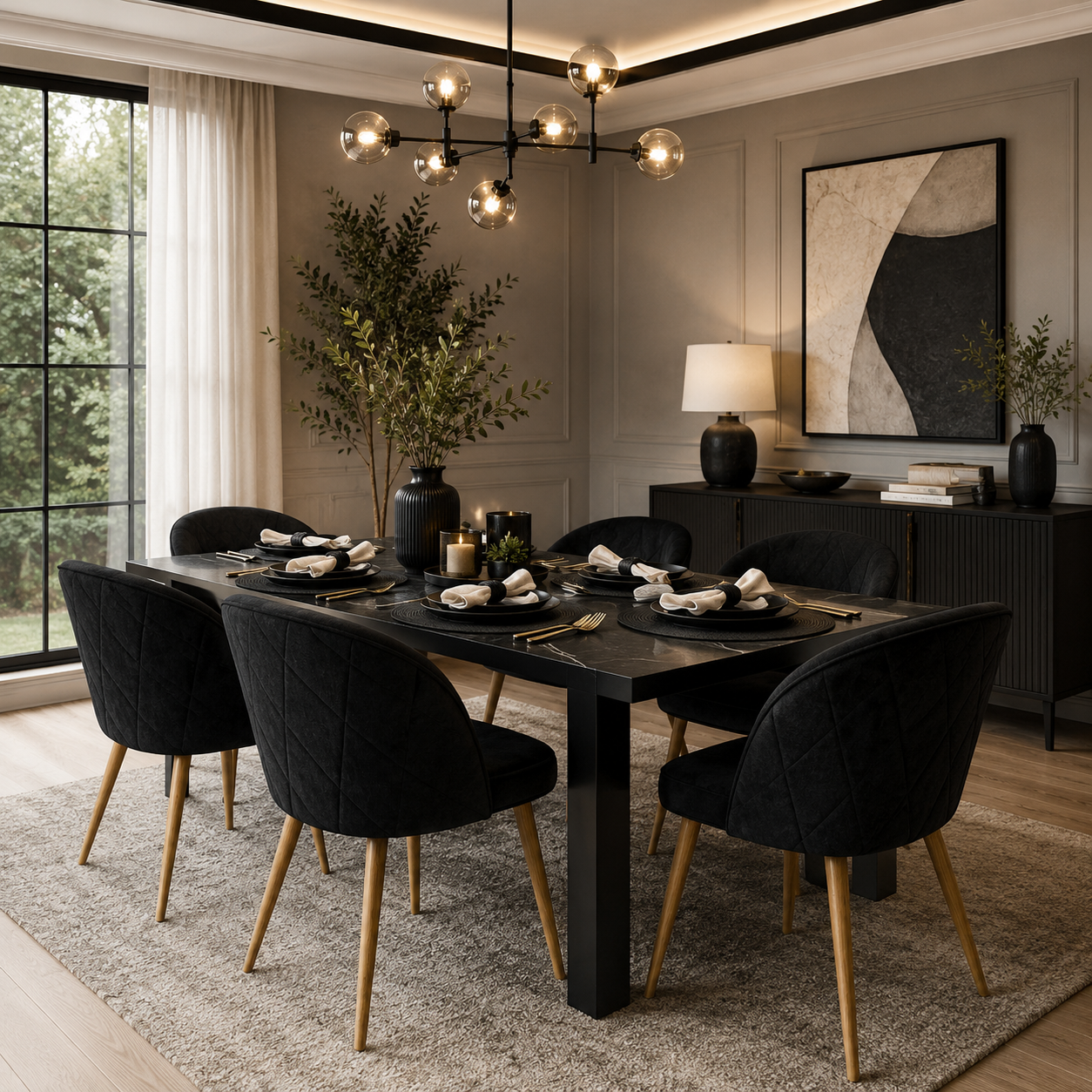 Venice Black Dining Chairs
